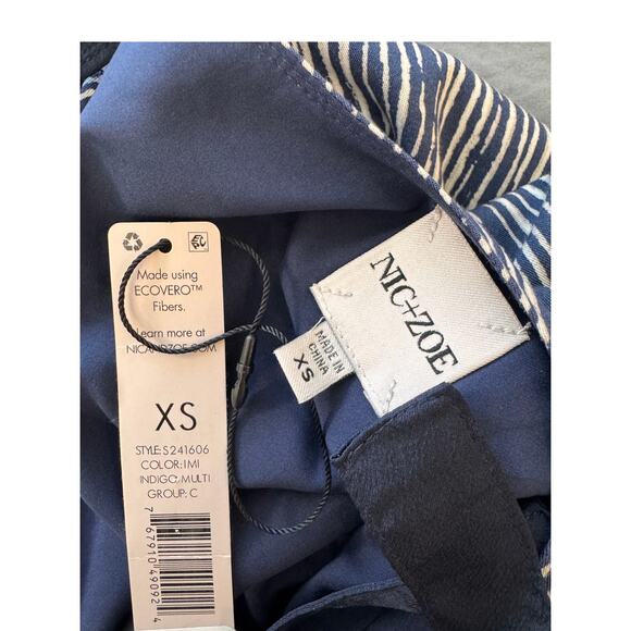 NEW NIC + ZOE Women's Indigo Multi Spring Rain Tank Top Size XS - Picture 5 of 8